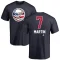 Rick Martin Name and Number Banner Wave T-Shirt - Navy