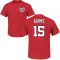 Riley Adams Name & Number T-Shirt - Red