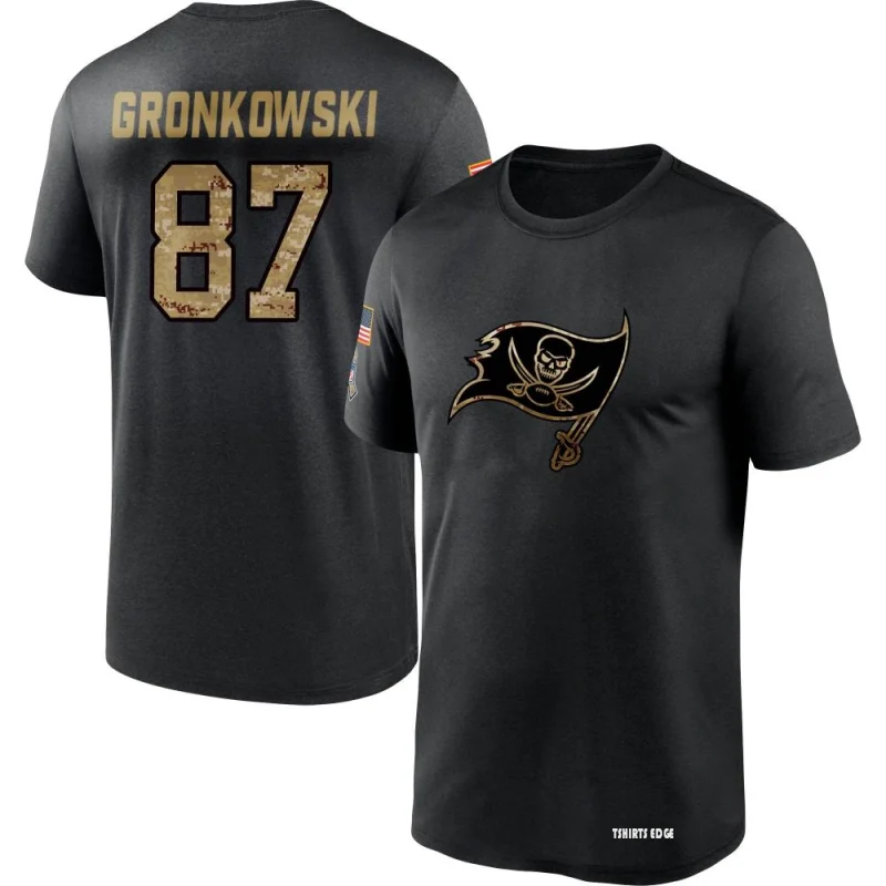 Rob Gronkowski 2020 Salute To Service Performance T-Shirt - Black