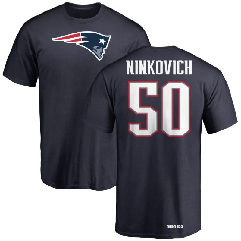 Rob Ninkovich Name & Number Game Day V-Neck T-Shirt - Navy - Tshirtsedge