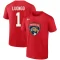 Roberto Luongo 2023 Stanley Cup Final Name & Number T-Shirt - Red