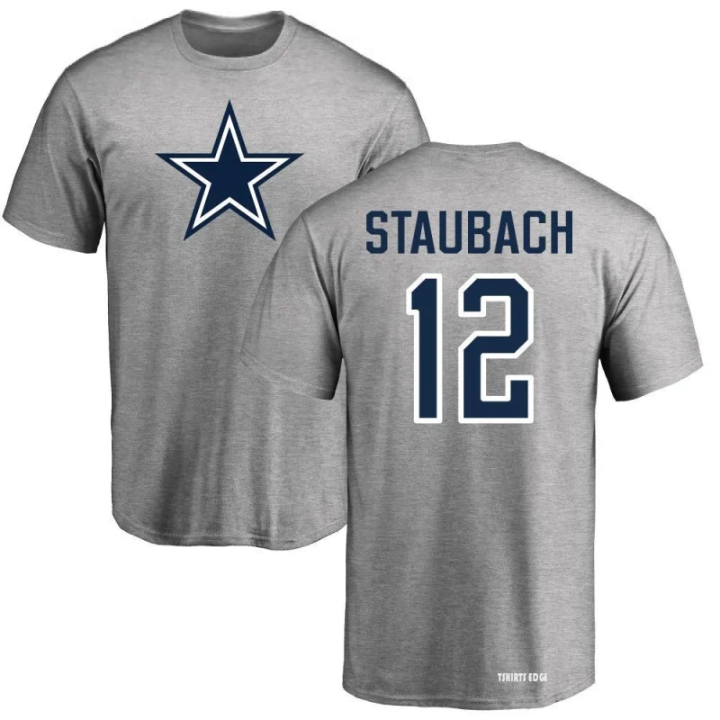 Roger Staubach Name & Number T-shirt - Gray - Tshirtsedge