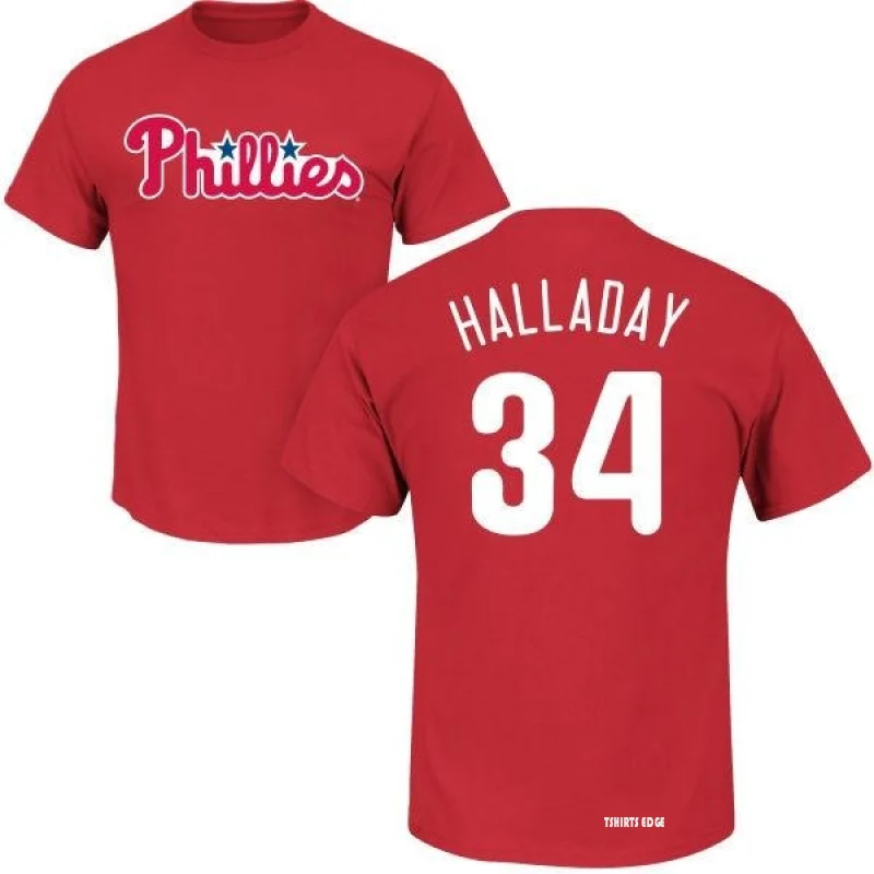 Women's Roy Halladay Name & Number T-Shirt - Royal - Tshirtsedge