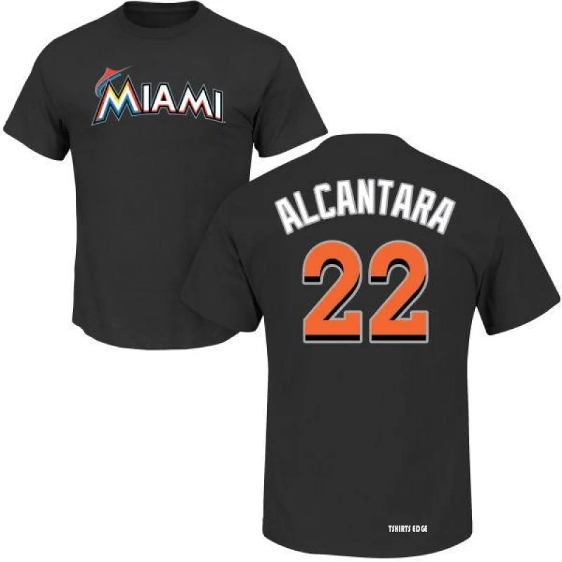 Sandy Alcantara Name & Number T-Shirt - Black - Tshirtsedge
