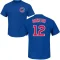 Shawon Dunston Name & Number T-Shirt - Royal