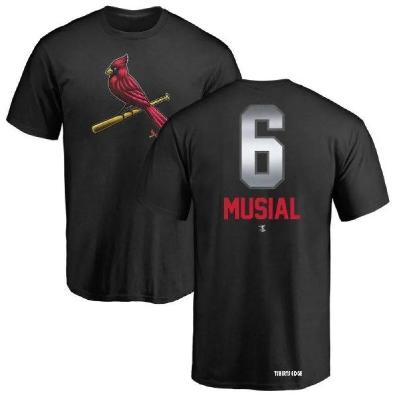 Stan Musial Midnight Mascot T-Shirt - Black - Tshirtsedge