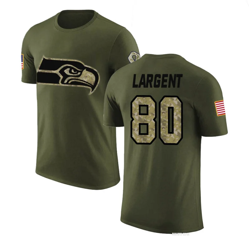 Steve Largent Legend Salute to Service T-Shirt - Olive - Tshirtsedge