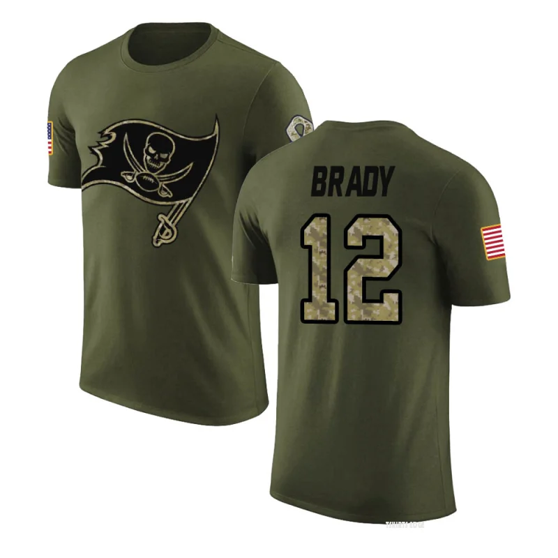 Tshirtsedge Tom Brady Legend Salute to Service T-Shirt - Olive