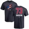 Travis Barron Name and Number Banner Wave T-Shirt - Navy