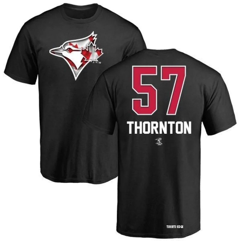 Trent Thornton Name and Number Banner Wave T-Shirt - Black - Tshirtsedge