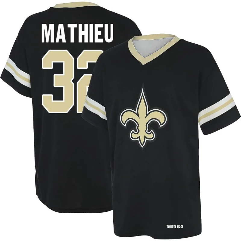 Tyrann Mathieu Name & Number Game Day V-Neck T-Shirt - Black - Tshirtsedge