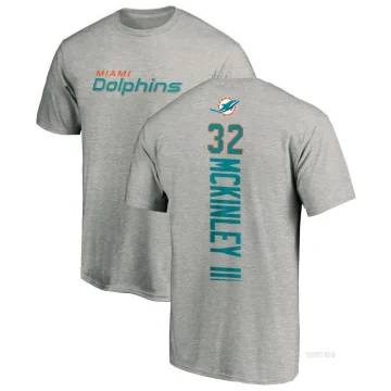 Verone McKinley III Miami Dolphins Men's Aqua Name & Number Logo Long  Sleeve T-Shirt 