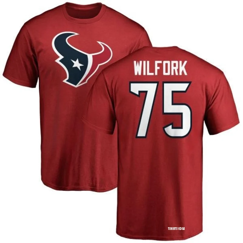 Vince Wilfork Name & Number T-Shirt - Red - Tshirtsedge