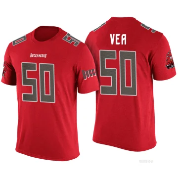 Tshirtsedge Women's Vita Vea Name & Number Slim Fit T-Shirt - Red