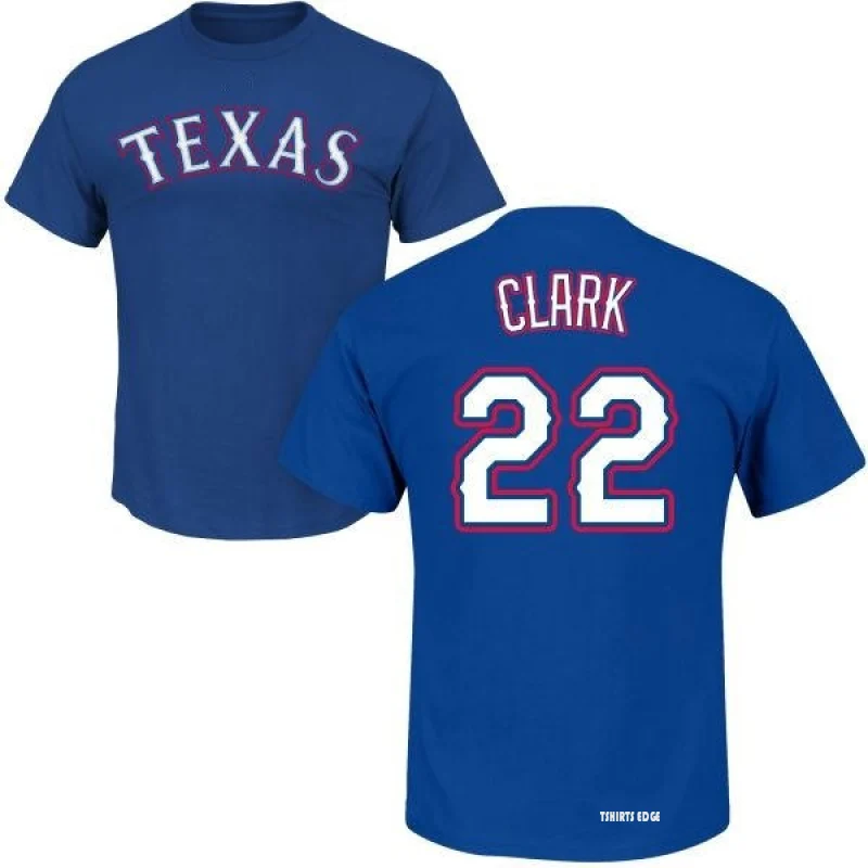 Will Clark Name & Number T-Shirt - Royal - Tshirtsedge