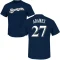 Willy Adames Name & Number T-Shirt - Navy