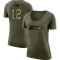 Women's 12th Fan Legend Salute to Service Scoop Neck T-Shirt - Olive