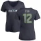 Women's 12th Fan Name & Number Slim Fit T-Shirt - Navy