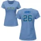 Women's Aaron Ashby Name & Number T-Shirt - Light Blue