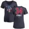 Women's Aaron Civale Name and Number Banner Wave V-Neck T-Shirt - Navy