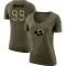 Women's Aaron Donald Legend Salute to Service Scoop Neck T-Shirt - Olive