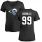 Women's Aaron Donald Name & Number Slim Fit T-Shirt - Black