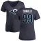 Women's Aaron Donald Name & Number Slim Fit T-Shirt - Navy