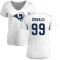 Women's Aaron Donald Name & Number Slim Fit T-Shirt - White