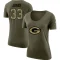 Women's Aaron Jones Legend Salute to Service Scoop Neck T-Shirt - Olive