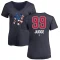 Women's Aaron Judge Name and Number Banner Wave V-Neck T-Shirt - Navy