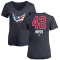 Women's Aaron Ness Name and Number Banner Wave V-Neck T-Shirt - Navy