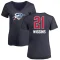 Women's Aaron Wiggins Name and Number Banner Wave V-Neck T-Shirt - Navy