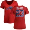 Women's Aaron Williams Name & Number Slim Fit T-Shirt - Red