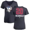 Women's Ab Mcdonald Name and Number Banner Wave V-Neck T-Shirt - Navy