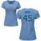 Women's Abner Uribe Name & Number T-Shirt - Light Blue