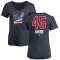 Women's Abner Uribe Name and Number Banner Wave V-Neck T-Shirt - Navy