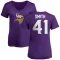 Women's Abram Smith Name & Number Slim Fit T-Shirt - Purple