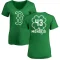 Women's Adalberto Mondesi Dubliner Name & Number V-Neck T-ShirtKelly - Green