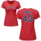 Women's Adalberto Mondesi Name & Number T-Shirt - Red