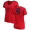 Women's Adalberto Mondesi RBI Slim Fit V-Neck T-Shirt - Red