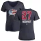 Women's Adam Boqvist Name and Number Banner Wave V-Neck T-Shirt - Navy