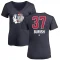 Women's Adam Burish Name and Number Banner Wave V-Neck T-Shirt - Navy