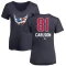 Women's Adam Carlson Name and Number Banner Wave V-Neck T-Shirt - Navy