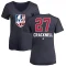 Women's Adam Cracknell Name and Number Banner Wave V-Neck T-Shirt - Navy