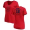 Women's Adam Duvall RBI Slim Fit V-Neck T-Shirt - Red