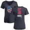 Women's Adam Engel Name and Number Banner Wave V-Neck T-Shirt - Navy