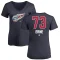 Women's Adam Erne Name and Number Banner Wave V-Neck T-Shirt - Navy