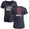 Women's Adam Fantilli Name and Number Banner Wave V-Neck T-Shirt - Navy