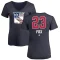 Women's Adam Fox Name and Number Banner Wave V-Neck T-Shirt - Navy