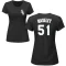 Women's Adam Haseley Name & Number T-Shirt - Black